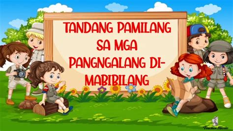 Grade 3 First Quarter Mother Tongue Aralin 5 Tandang Pamilang Sa Mga