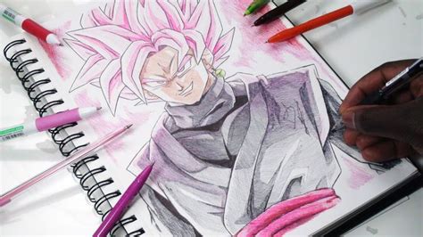INKTOBER DAY 11 Drawing Goku Black SUPER SAIYAN ROSE Dragon Ball