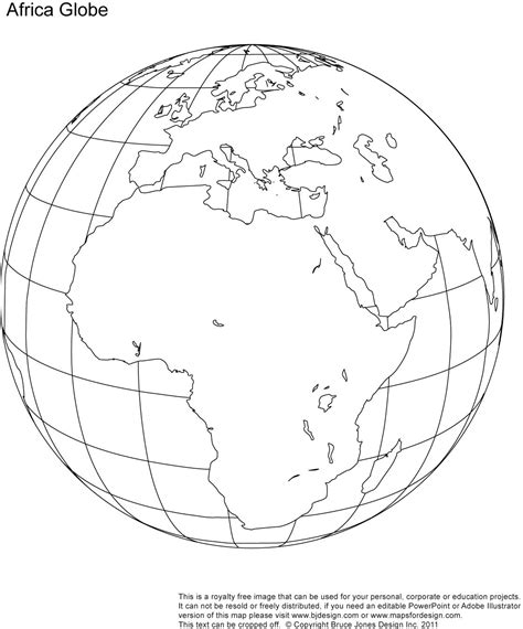 Printable Blank World Globe Earth Maps Royalty Free  Globe