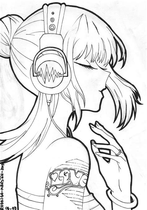 Rodrigo Käésiöh Animes Q Desenhein Girl With Headphones Art