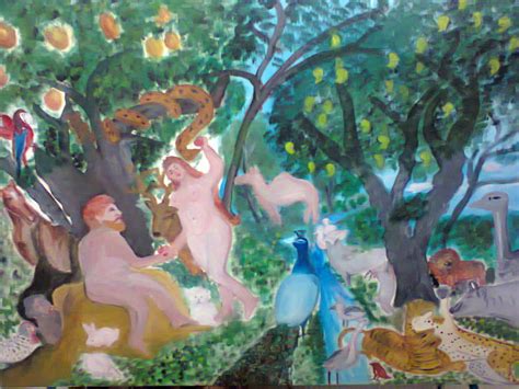 Garden Of Eden Painting By Bindu Thomas Fine Art America