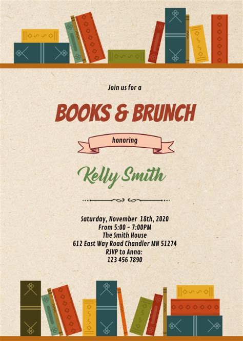 Copy Of Book Library Baby Bridal Shower Invitation Postermywall