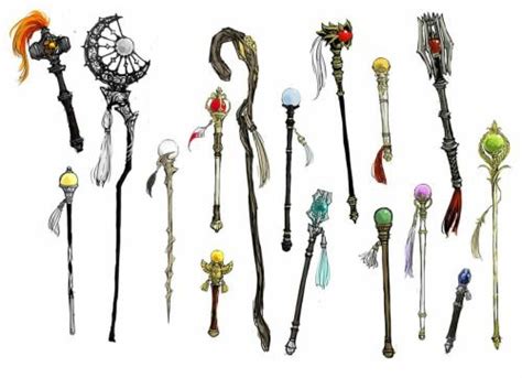 A Lot Of Magic Staff Designs For My Friends Staff Magic Weapon