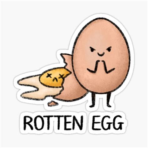 Rotten Egg Sticker By Drawforpun Redbubble
