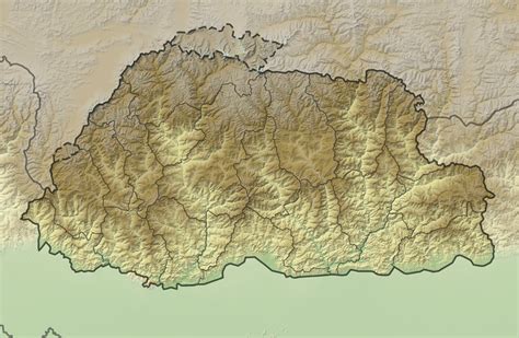 Bhutan Topographic • Map •
