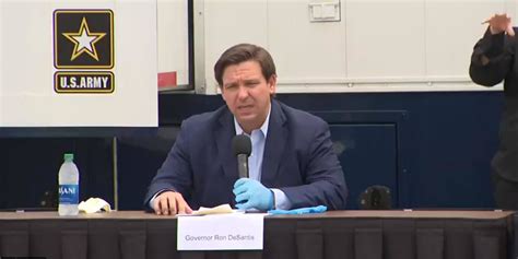 Ron Desantis Memed For Wearing One Glove At Coronavirus Press