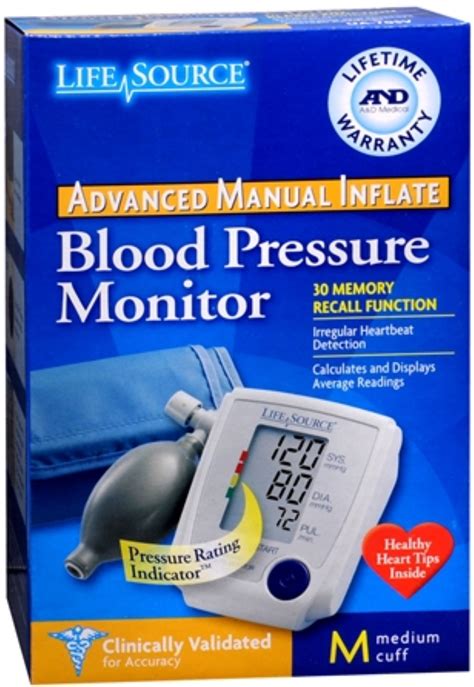 Lifesource Advanced Blood Pressure Monitor Manual Inflate Rio Medical