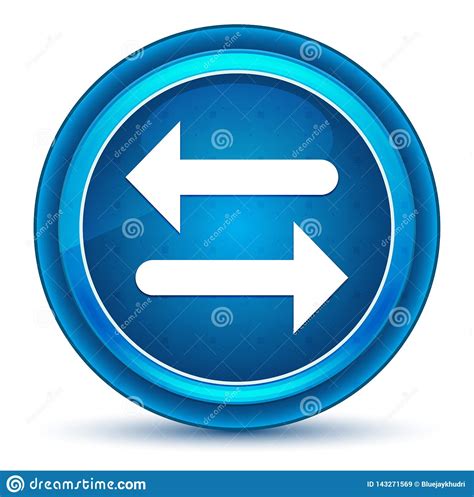 Transfer Arrow Icon Eyeball Blue Round Button Stock Illustration