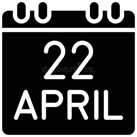 April 22 Calendar Icon Earth Day Related Vector Stock Vector