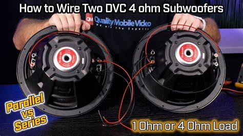 When wiring your subwoofers to your amplifier, it is important to wire them correctly. Wiring Two Subwoofers DVC 4 Ohm - 1 Ohm Parallel vs 4 Ohm ...
