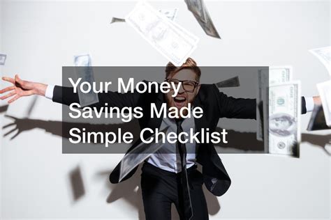 Your Money Savings Made Simple Checklist Best Ways To Save Money Dionna Collins Graphics