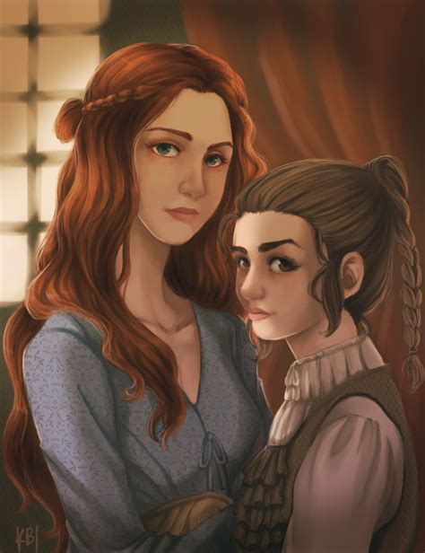 Sansa And Arya Fan Art Game Of Thrones Westeros Stark Hbo Game Of