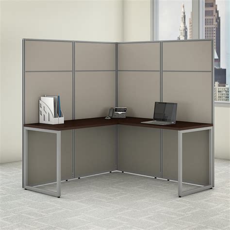 Bush Business Furniture Easy Office 60w L Shaped Cubicle Desk