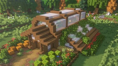 Minecraft How To Build A Greenhouse Minecraft Greenhouse Minecraft
