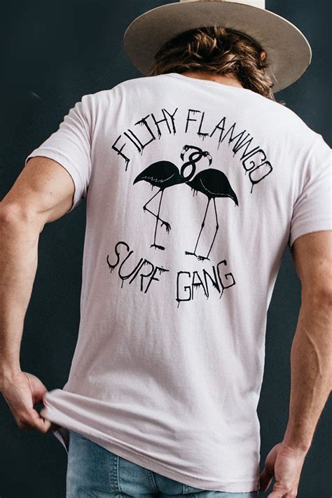 Filthy Flamingos Pillow With Images Surf Style Men Tee Shirt