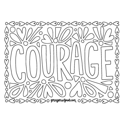 Courage Coloring Page