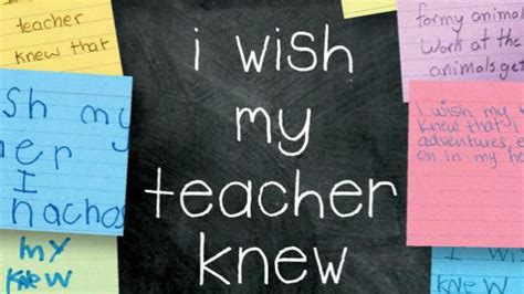 I Wish My Teacher Knew Offers Moving Insight Into Students Lives
