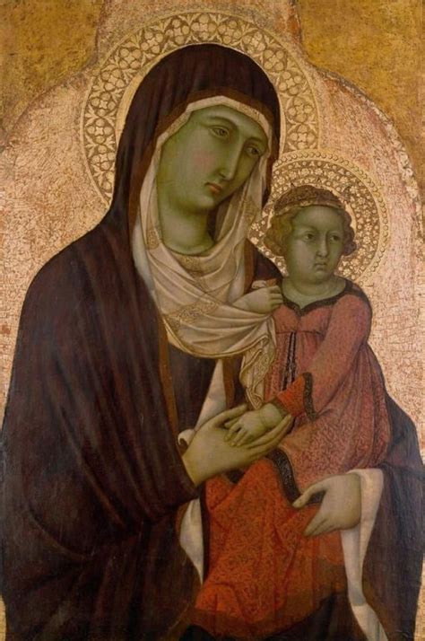 Saint Anne And The Infant Virgin Painting Ugolino Di Nerio Oil Paintings