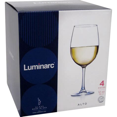 Arc International Alto By Luminarc 12 Oz White Wine Glasses 4 Pc Set Glasses And Drinkware