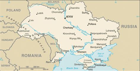 W prawym górnym rogu jest opcja przełączania pomiędzy mapą polityczną, mapą terenową. Ukraina Mapa , Mapy Ukrainy | Travelin