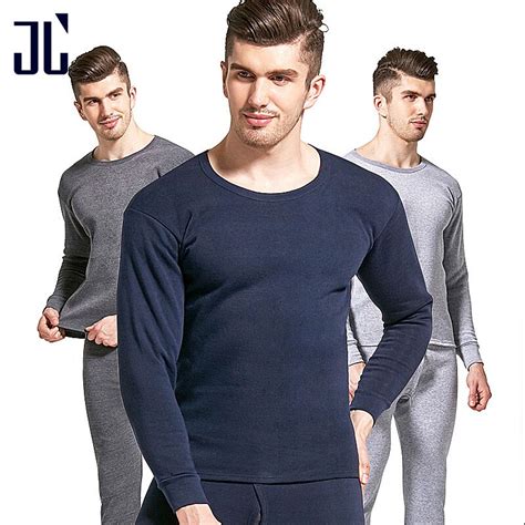 jl winter thermal underwear male set m 4xl winter cold protection thick sleepwear for men warm