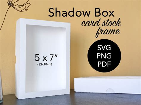 Rectangle 3D Shadow Box Frame Template SVG Silhouette Light - Etsy UK
