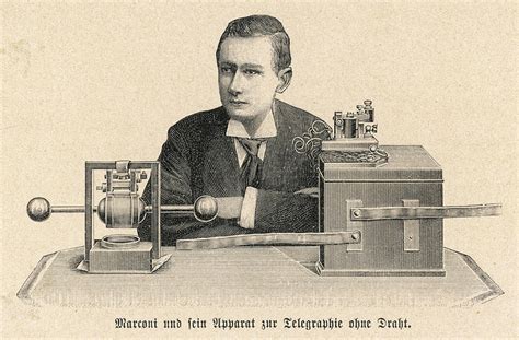 Marconi With His Wireless Telegraph Drawing By Mary Evans Picture