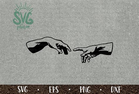 Creation Of Adam Hands Svg Religious Decal Png Dxf Eps Cricut