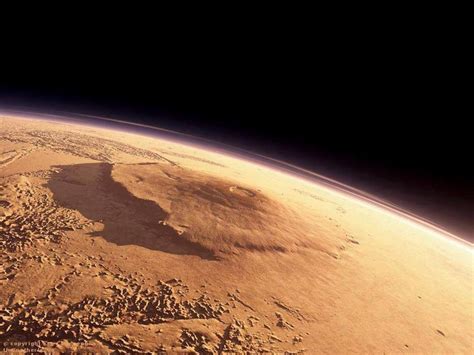 Mars Olympus Mons The Tallest Mountain In Our Solars System As Seen