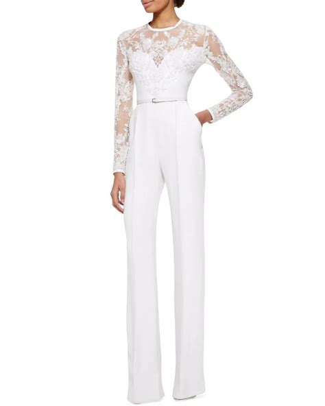 Fashion White Mother Of The Bride Pant Suits With Lace Top Sexy Sheer Chiffon Pant Suit For