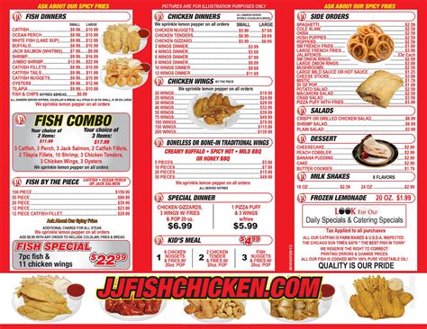 JJ FISH & CHICKEN menus in Bellwood, Illinois, United States