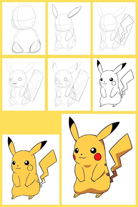 Comment Dessiner Pikachu Dessin Pikachu Dessin Et Dessin Pokemon