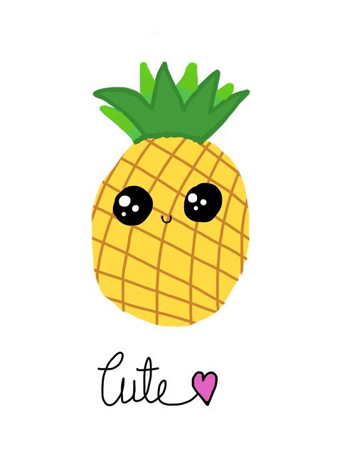 A Cute Pineapple ️🍍 Drawn By Tanvi Singh Pinterest Singhtanvi