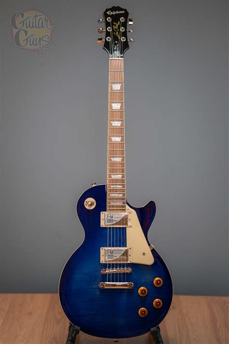 Epiphone Les Paul Standard Plus Top Pro Trans Blue Guitar Guys