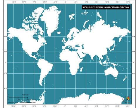 Mercator Projection Map