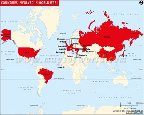 Map Of Countries Involved In World War 1 Cool Ideas Pinterest