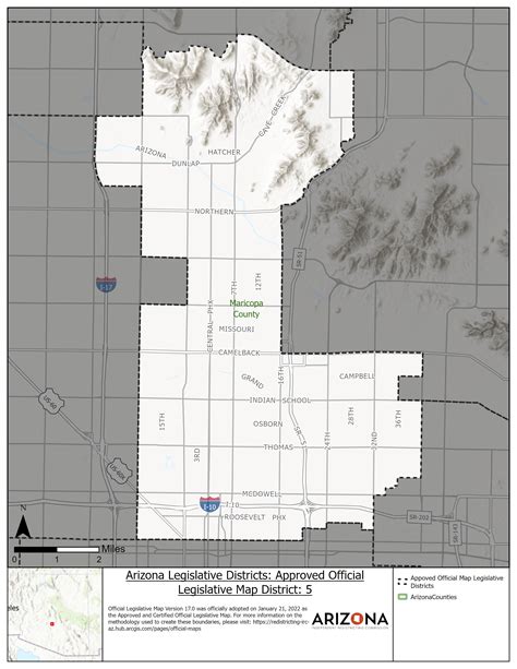 Arizona Legislative Districts Approved Official