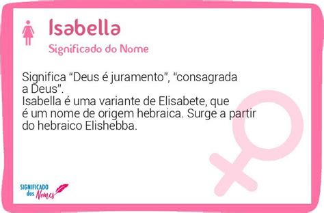Significado Do Nome Isabella Significado Dos Nomes Hot Sex Picture