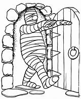 Mummy Coloring Halloween Printable Egyptian Cliparts Mummies Scary sketch template