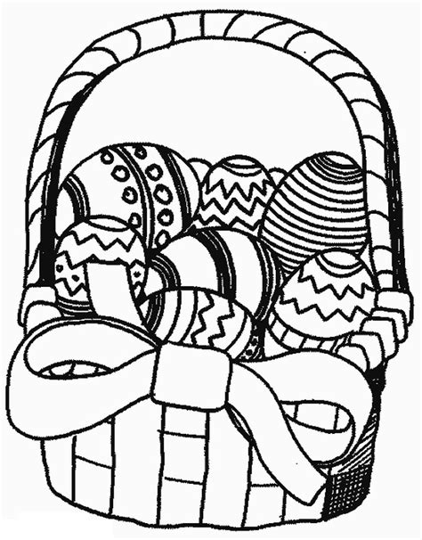 Easter Basket Coloring Pages To Download And Print For Free