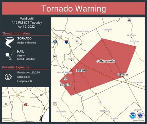 Nws Atlanta On Twitter Tornado Warning Including Jeffersonville Ga Danville Ga Bullard Ga