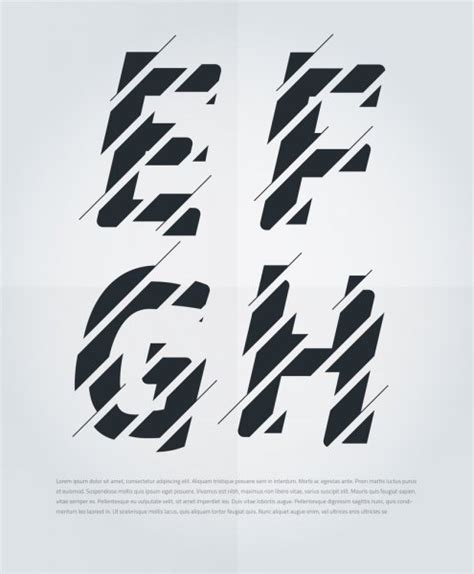 Typographic Broken Alphabet Letters Stock Vector By ©feabornset 103963198