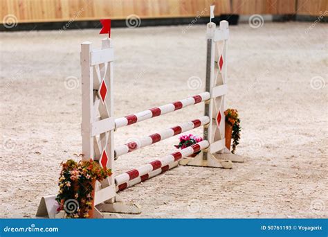 Equitation Obstacle For Jumping Horses Stock Image Image Of Animal