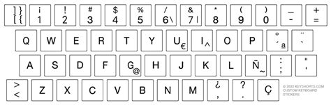 Spanish Latin America Keyboard Stickers Keyshorts