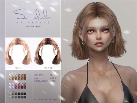S Club Ts4 Wm Hair 202123 The Sims 4 Catalog