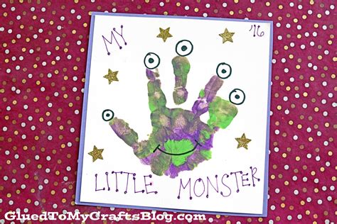 Handprint Mommys Little Monster Keepsake
