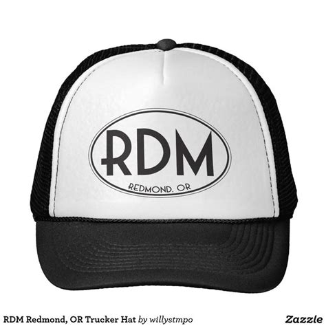 Rdm Redmond Or Trucker Hat Zazzle Trucker Hat Trucker Hats