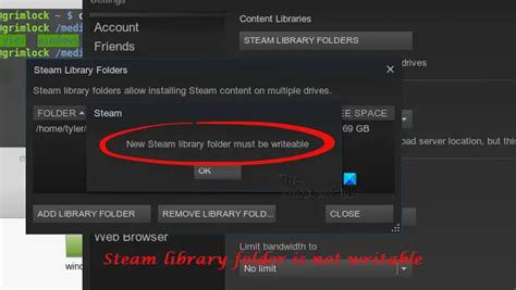 Fix New Steam Library Folder Must Be Writable Error