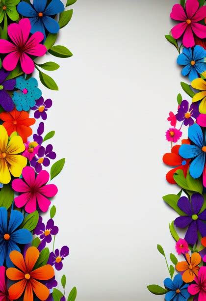 Free Colorful Flower Border Design