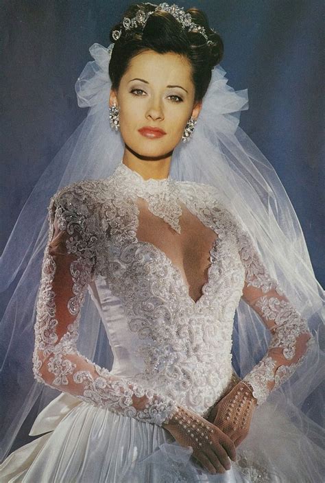 Demetrios 1994 Close Bodice View Vintage Bridal Fashion Wedding